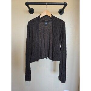 Eileen‎ Fisher brown nylon/alpaca/wool/silk cardigan size large